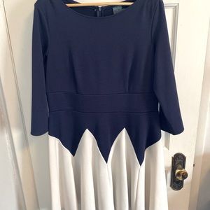 Gabby Skye  navy and white dress